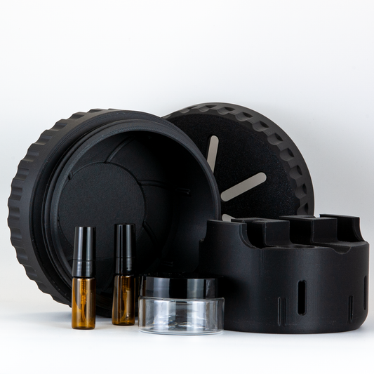 All Items Pictured are included in Sale UFO System, 2x Atomizers, 1x sample soap Container